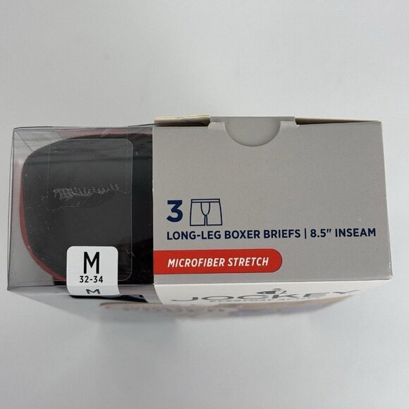 Jockey NEW Men's M Chafe Proof Pouch 8.5" Inseam Microfiber Boxer Briefs 3-Pack - Picture 5 of 6